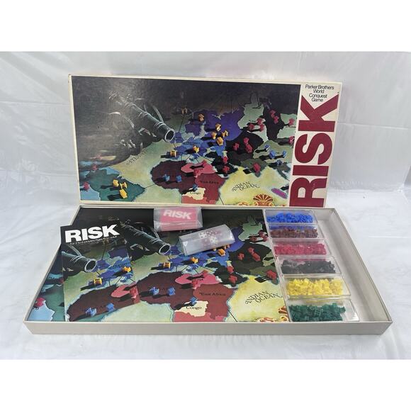 RISK Board Game Parker Brothers World Conquest Vintage 1975-1980 - Picture 3 of 8